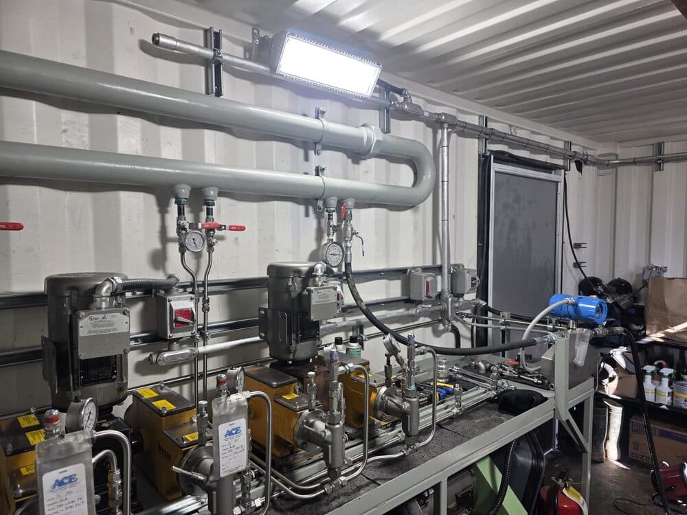 Automated
              injection pumps on the CSI unit