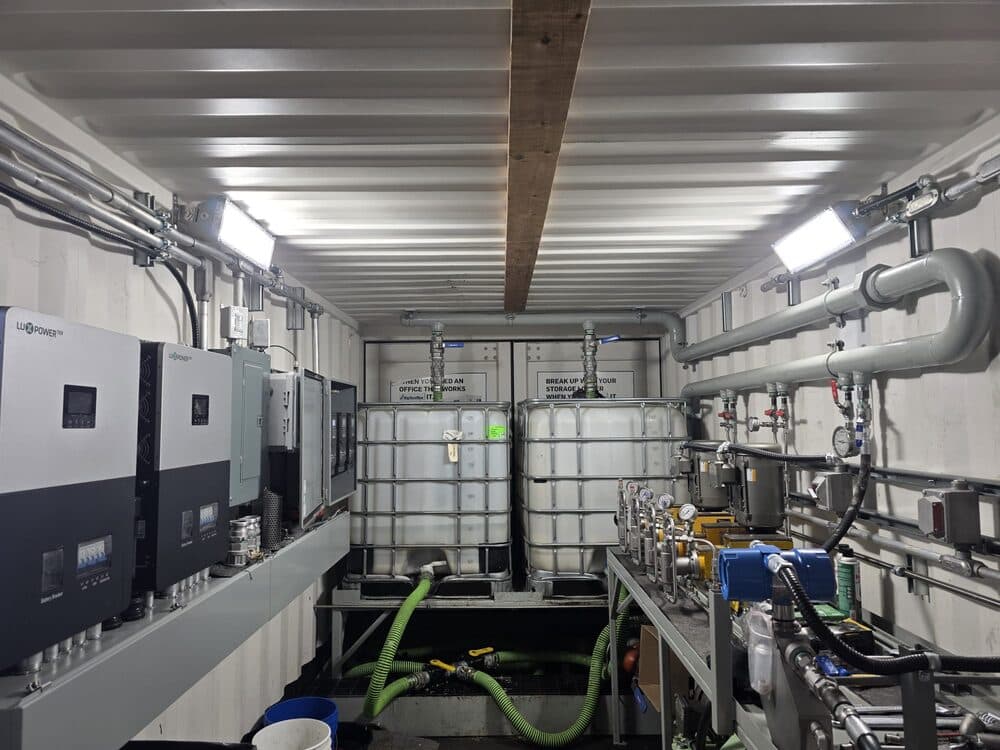 Internal chemical
              storage tanks on the CSI unit
