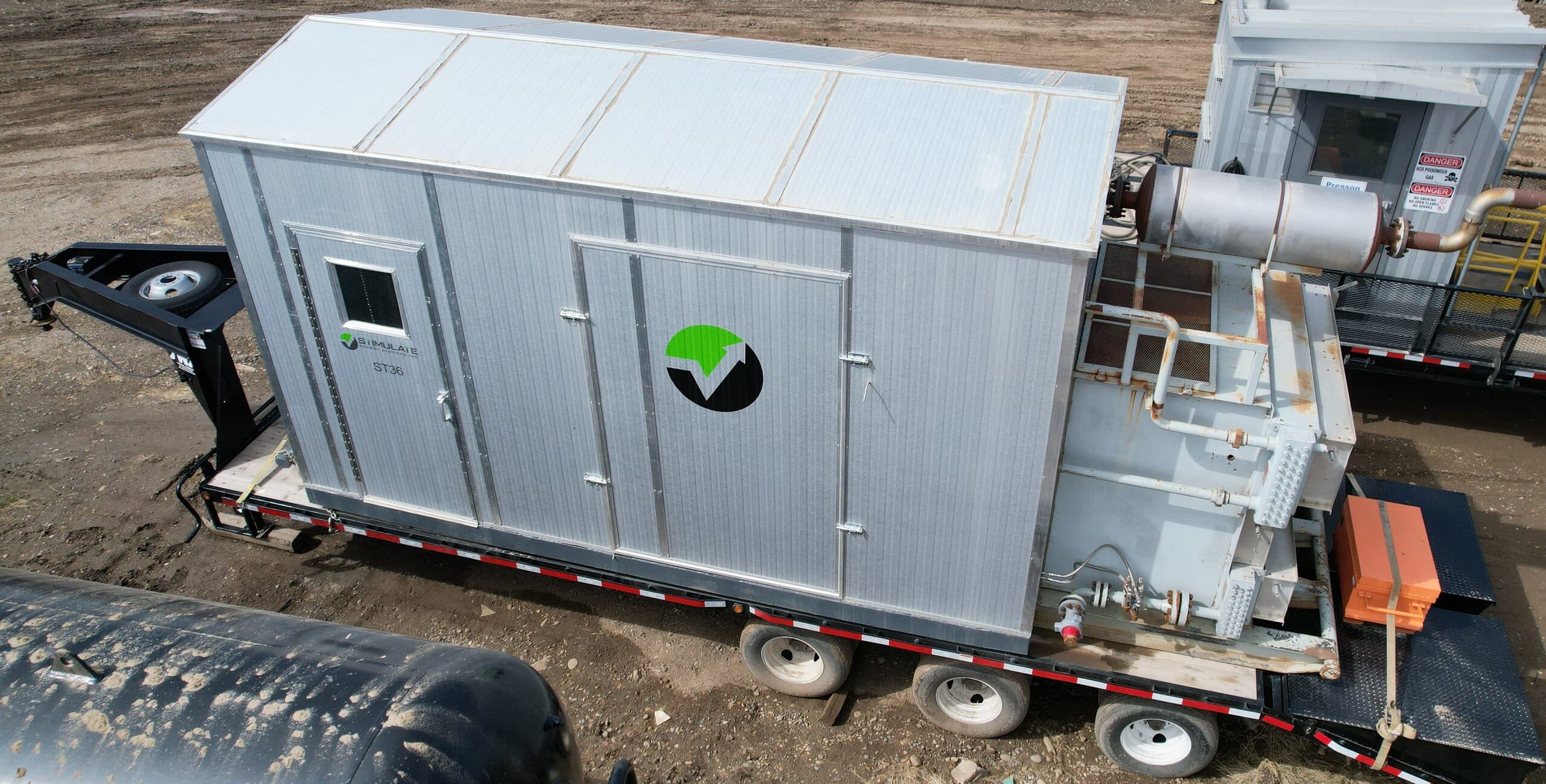 Production optimization equipment on location in Northeast BC
